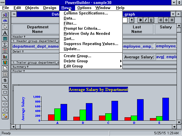 PowerBuilder 3.0a - Window